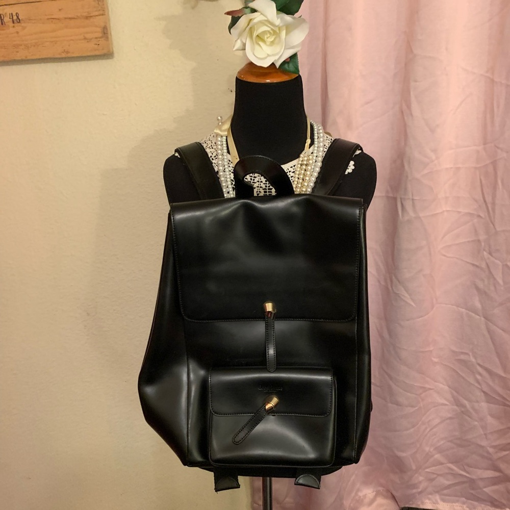 Leather backpack